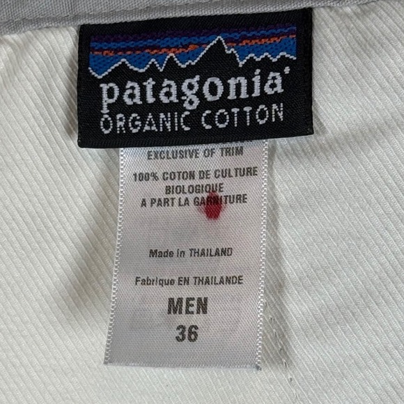 Patagonia Men's Shorts, Light Gray, 100% Organic Cotton, Size 36 - Picture 8 of 8